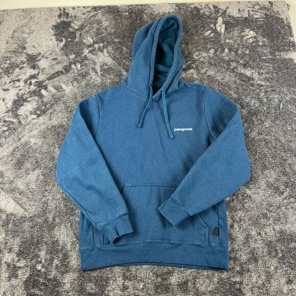 Patagonia Fitz Roy Icon Uprisal Hoodie Blue Sweatshirt Fleece XS/S Pullover - Picture 1 of 11
